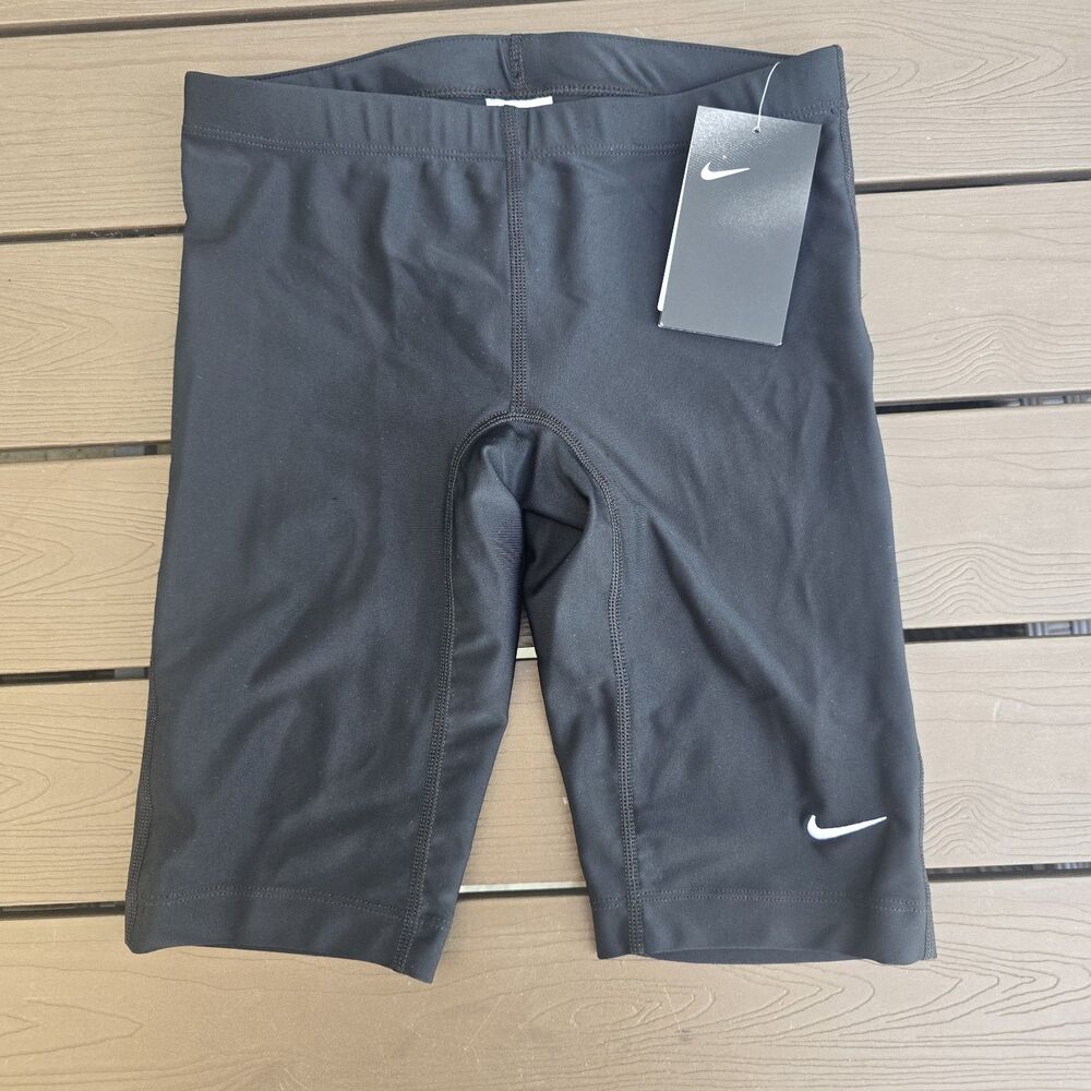 Nike Swim Youth Boy's HydraStrong Solid Black Jammer SZ 26 New